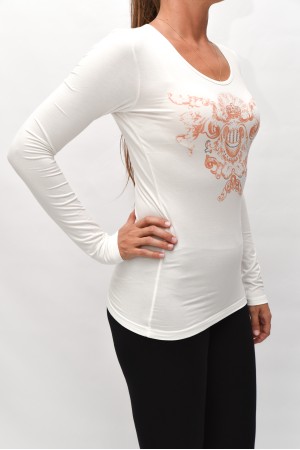 TOP S DLHÝM RUKÁVOM  White Orange