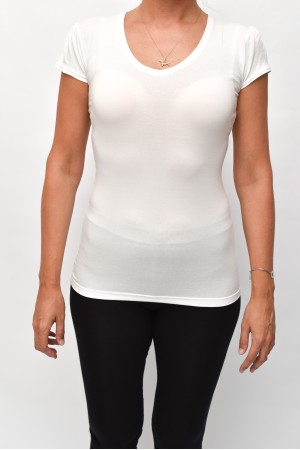 TOP S KRÁTKYM RUKÁVOM WHITE