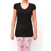 TOP S KRÁTKYM RUKÁVOM Black