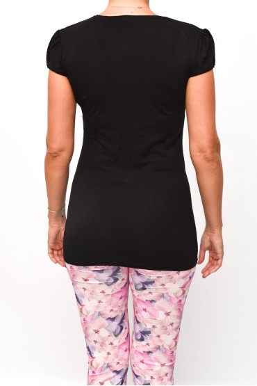 TOP S KRÁTKYM RUKÁVOM Black