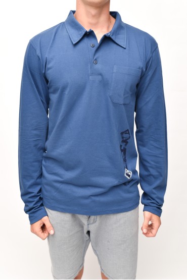 POLO KOŠEĽA dlhý rukáv Navy Silver