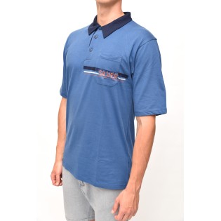 POLO KOŠEĽA krátky rukáv modrá