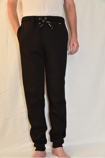 TEPLÁKY LONGER YOUNG čierne čierna šnúrka FASHION